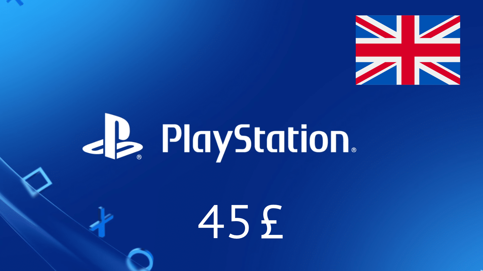 Карта пополнения кошелька PlayStation Store Великобритания номинал 5 GBP