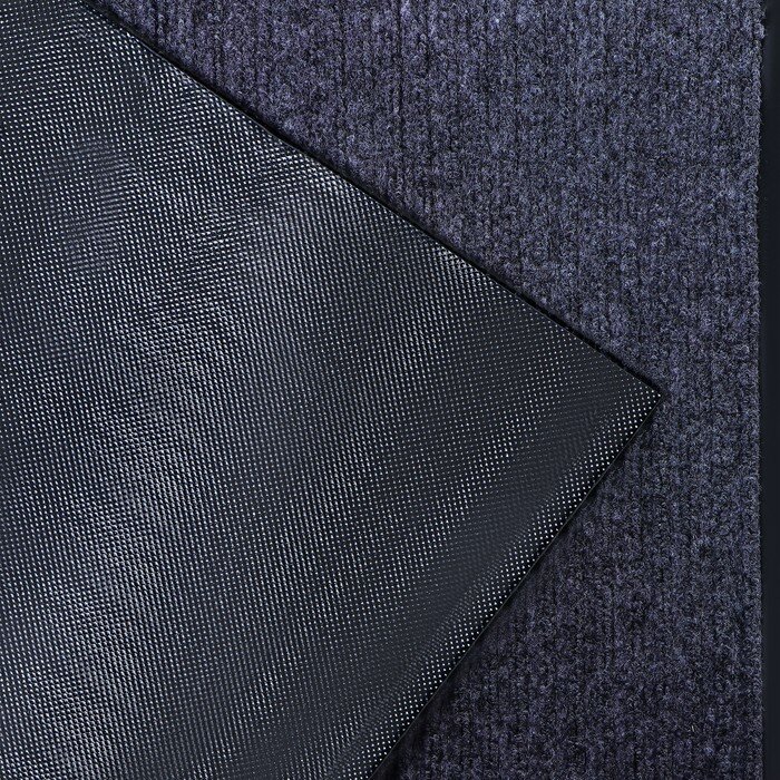 Коврик придверный влаговпитывающий, ребристый, «Стандарт», 80×120 см, цвет серый - фотография № 4