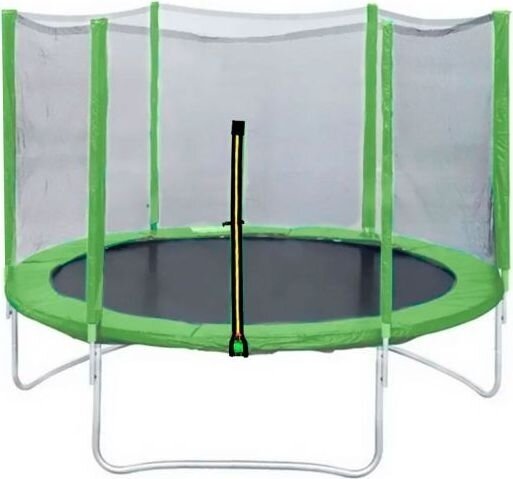 Каркасный батут DFC Trampoline Fitness 8FT-TR-LG/8FT-TR-B с сеткой 244х244 см зеленый .