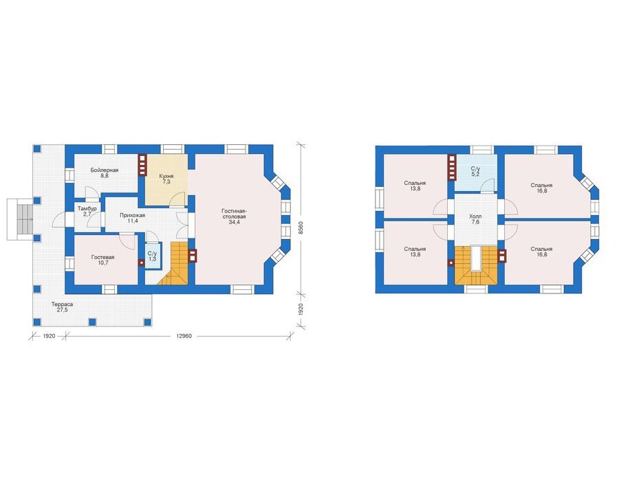 Проект дома Plans-56-09 (151 кв.м, газобетон) - фотография № 3