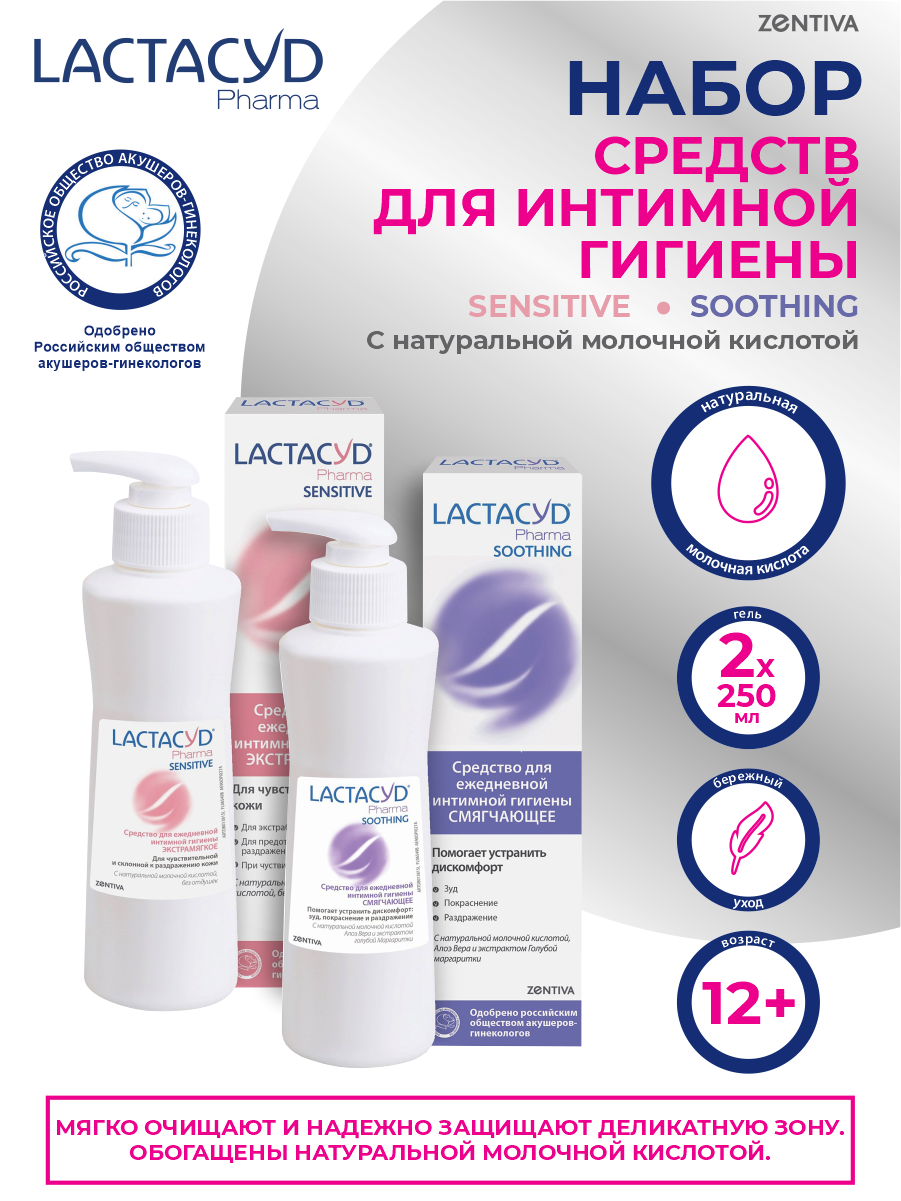 Набор Средств для интимной гигиены LACTACYD PHARMA SENSITIVE + PHARMA SOOTHING