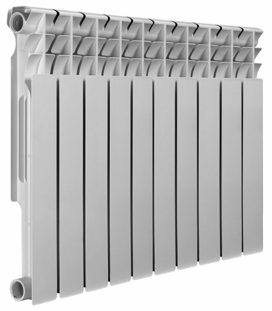 Радиатор биметаллический AZARIO BM500/80 10 секций, белый (BM500/80/10) - фотография № 1