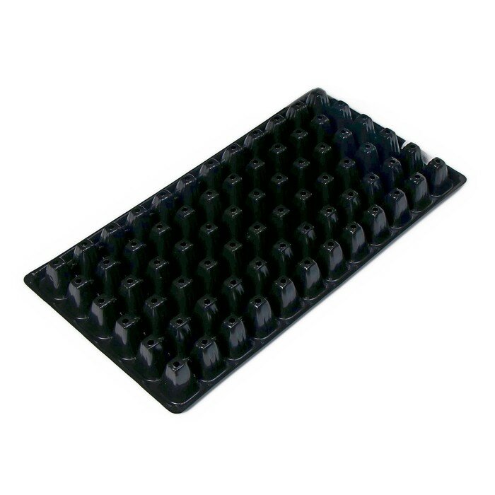 Кассета для рассады на 72 ячейки по 50 мл из пластика чёрная 54 × 28 × 4 см Greengo(2 шт.)