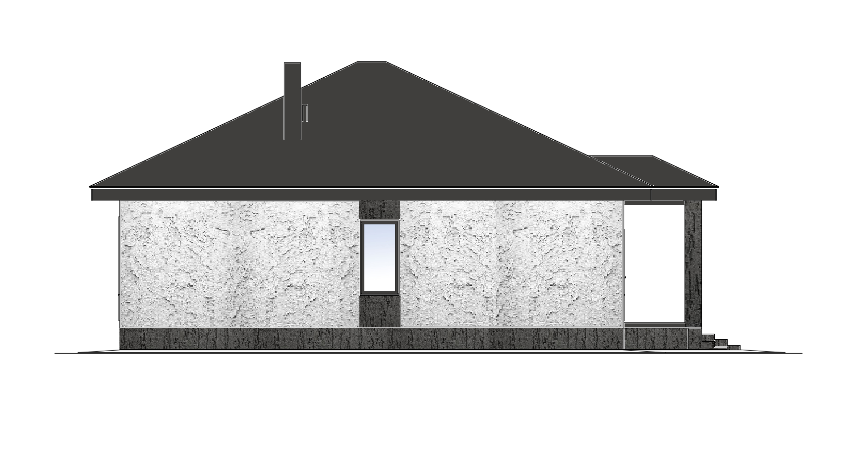 Проект одноэтажного дома SD-proekt 11-0083 (103,36 м2, 11,0*11,655 м, газосиликатный блок 400 мм, утеплитель 50 мм, декоративная штукатурка) - фотография № 9