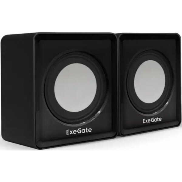 Акустическая система 2.0 ExeGate EX287057RUS Disco 140 Black (питание USB, 2х3Вт (6Вт RMS), 100-20000Гц, черный)