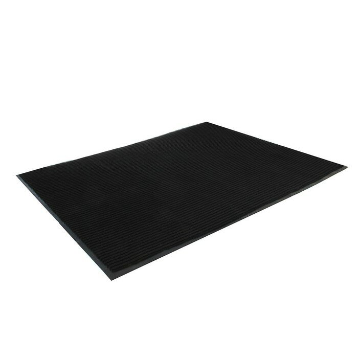 Коврик придверный влаговпитывающий, ребристый, «Стандарт», 120×180 см, цвет чёрный - фотография № 2