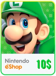 Пополнение счета Nintendo eShop на 10 USD / Gift Card (США)