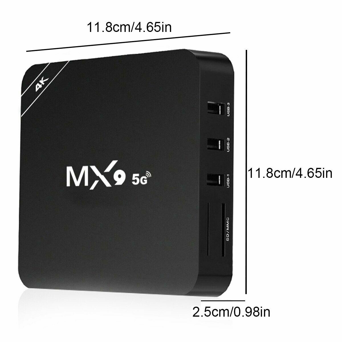 Смарт приставка ТВ MX9 Smart Box TV Android 2GB 16 GB (Черный)