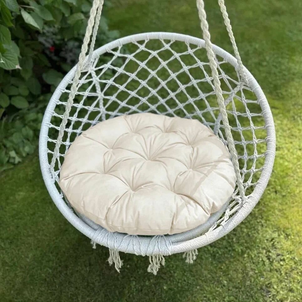Круглая подушка для садовых качелей Билли, напольная сидушка 60D - фотография № 1