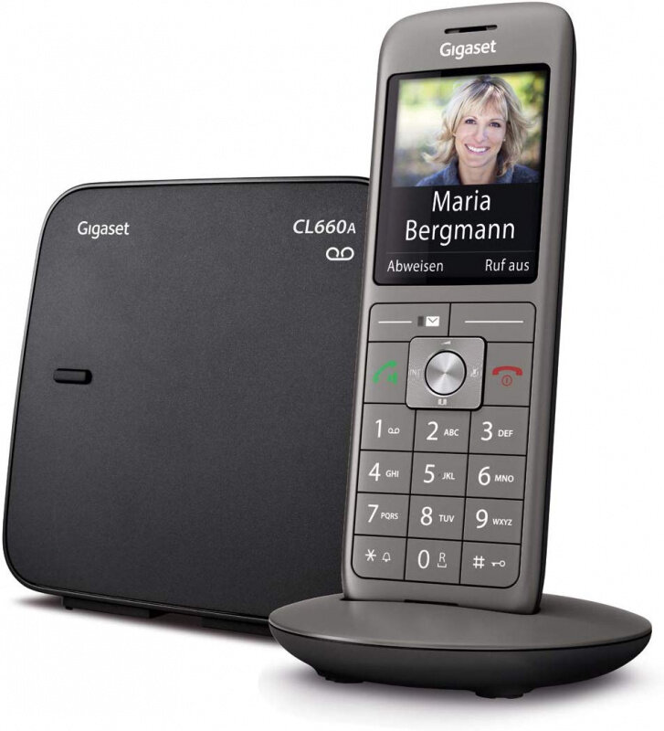 РТелефон Dect Gigaset CL660A SYS RUS черный автооветчик АОН - фотография № 3