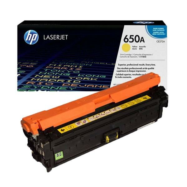 Картридж HP CE272A (650A) yellow для HP Color LaserJet CP5525n,CP5525dn, CP5525xh (ресурс 15000 страниц)