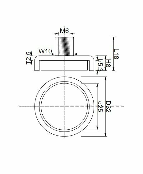 Магнитное крепление D32 с внутренней резьбой