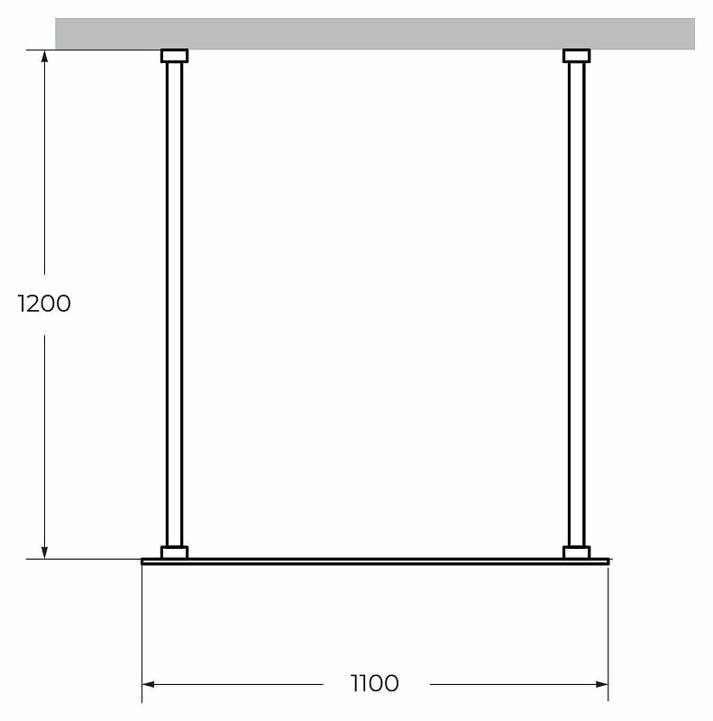 Душевая перегородка Cezares LIBERTA-L-2-110-120-C-Cr - фото №3