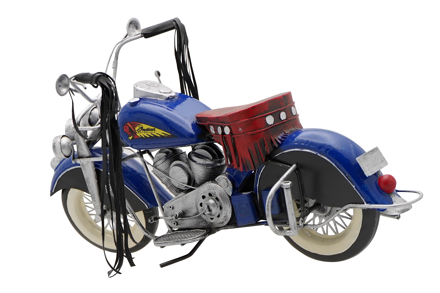 Модель мотоцикла indian chief 1948 года синий длина 40