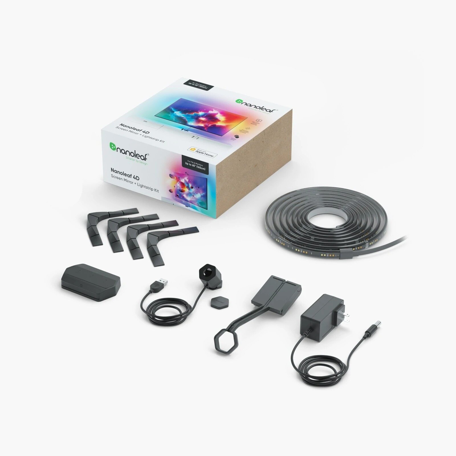 Цветная светодиодная подсветка Nanoleaf 4D Screen Mirror + Lightstrip Kit для ТВ до 65 (NF082K02-40LS)