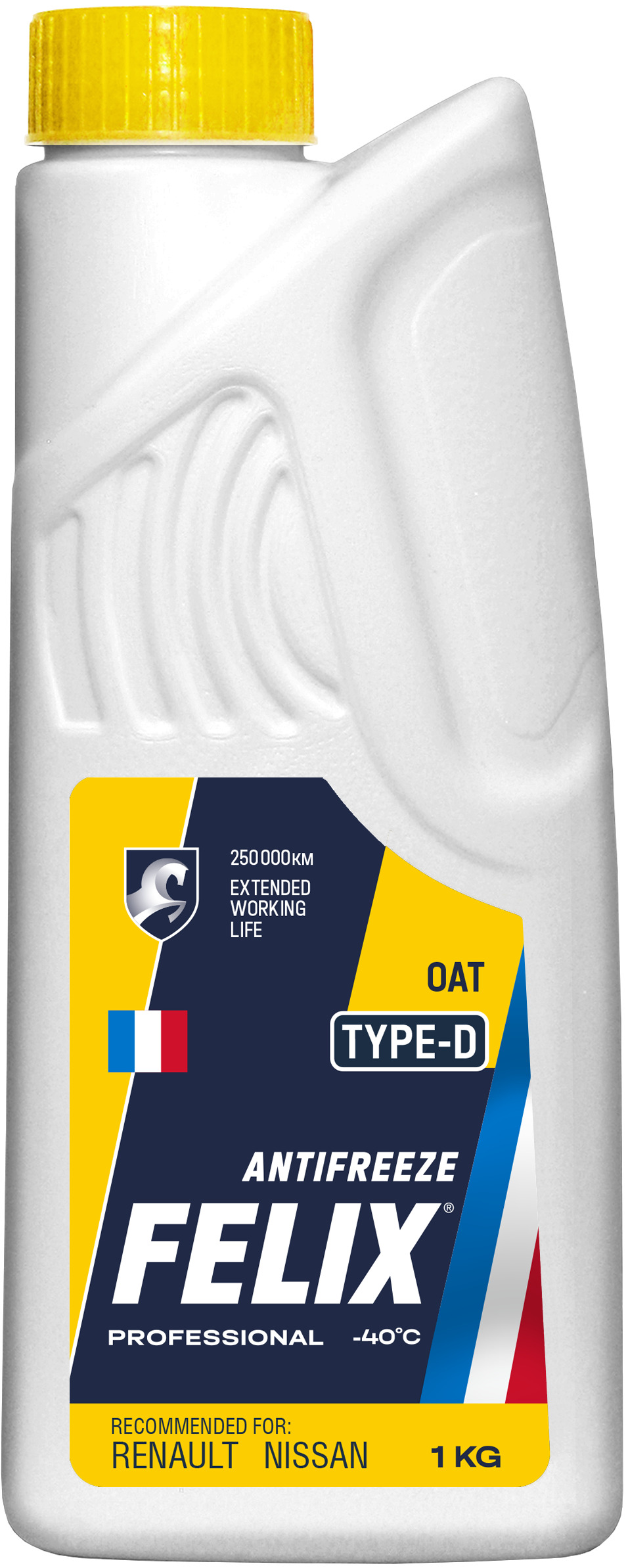 FELIX 430206332 антифриз felix type d 1 kg готовый жёлтый до -40 g12+\