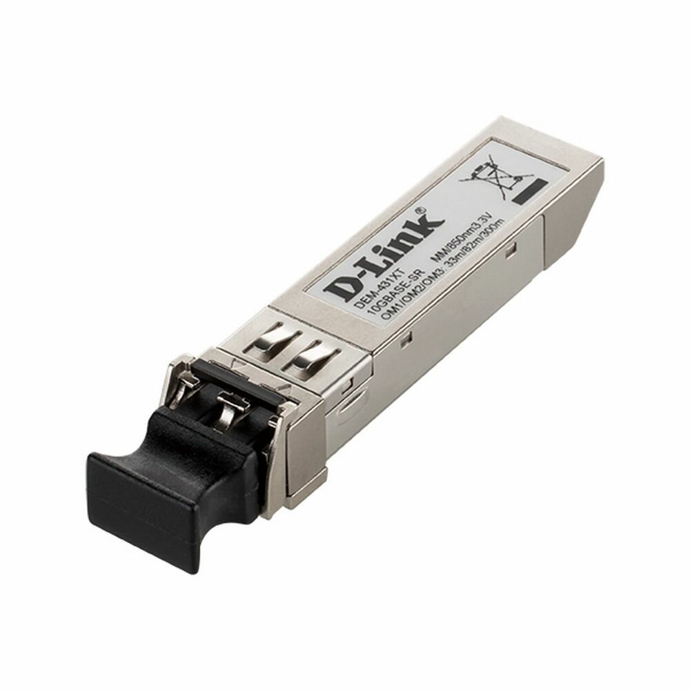 Трансивер D-Link 431XT/B1A SFP-трансивер с 1 портом 10GBase-SR для многомодового оптического кабеля (до 300 м)