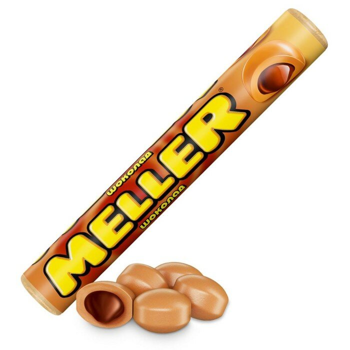 Жевательная конфета Meller, ирис с шоколадом, 38 г - фотография № 2