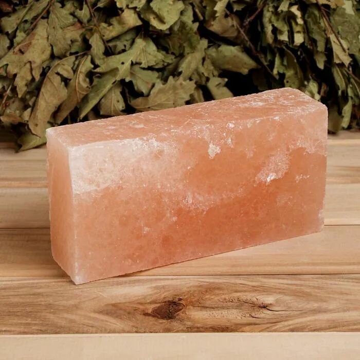 Кирпич из розовой соли 20*10*5 см шлифованная сторона