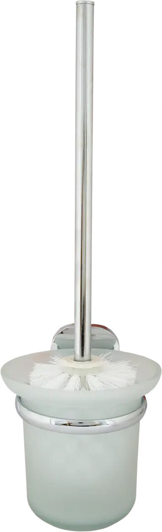 фото Ёршик подвесной для унитаза Mr Penguin Квадрат стекло цвет белый