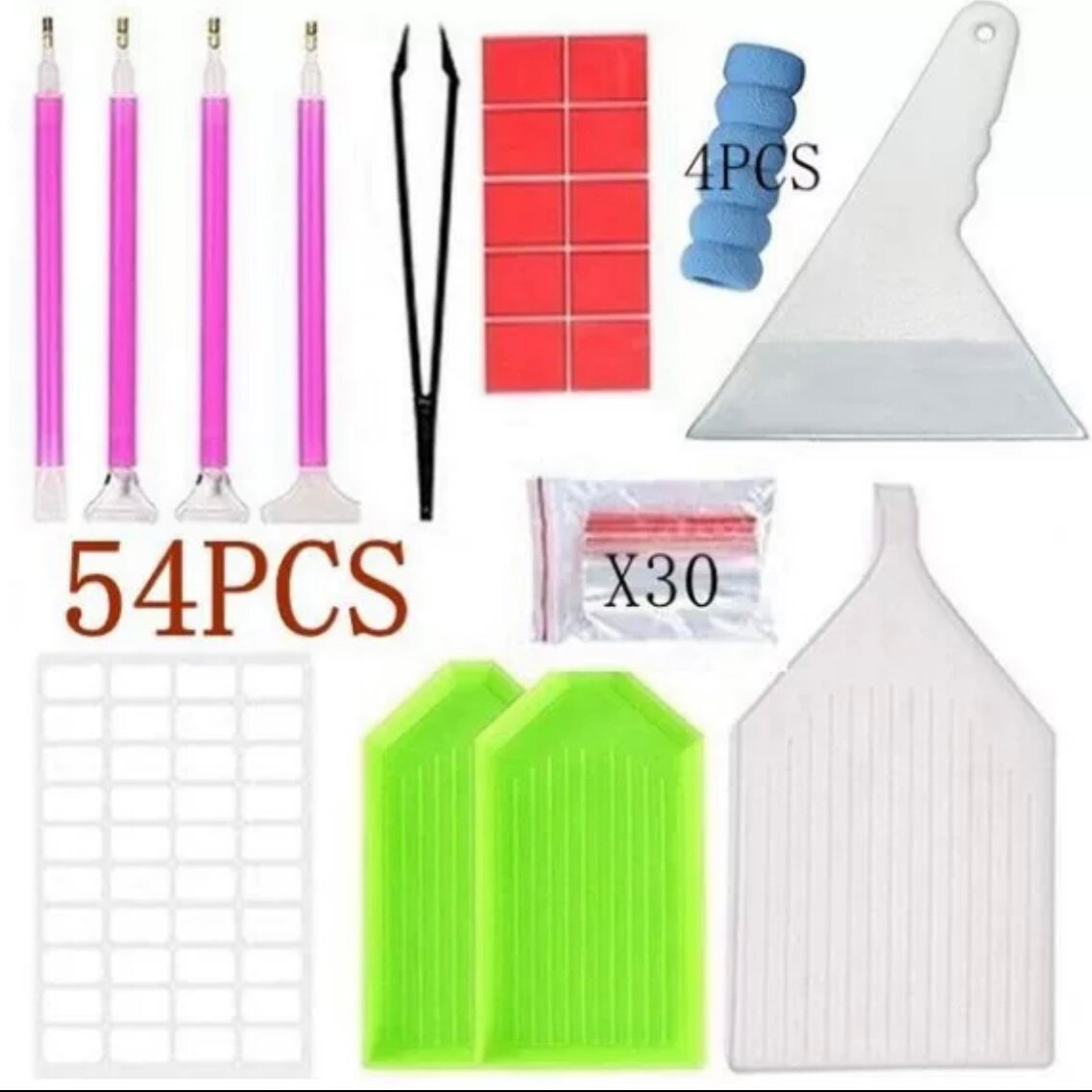 фото Набор инструментов для алмазной мозаики 54 предмета