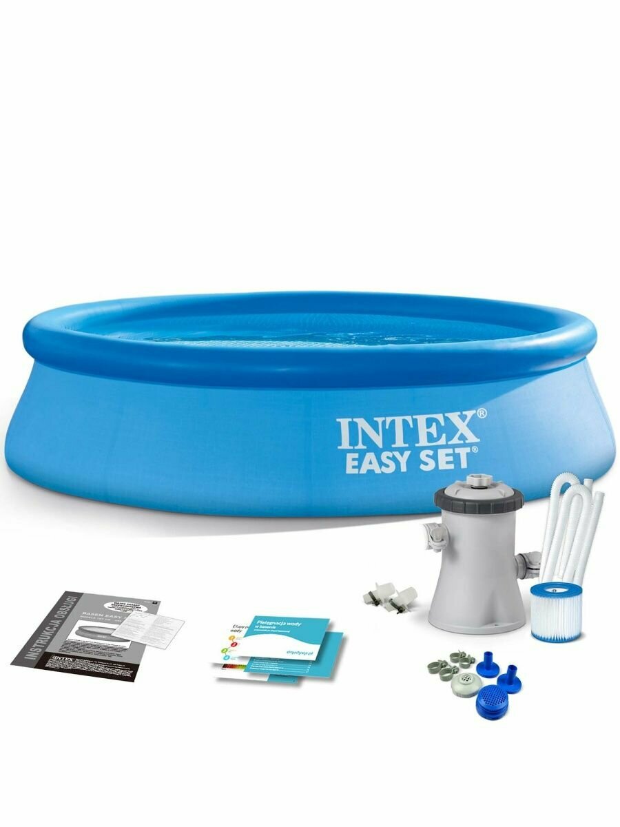 Бассейн INTEX Easy Set 244х61см. фильтр-насос в комплекте. арт.28108 - фотография № 1
