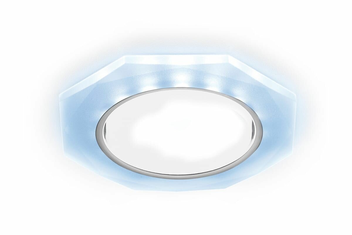 Встраиваемый точечный светильник со светодиоднойлентой G216 CL/CH/CLD хром/прозрачный GX53+3W(LED COLD)