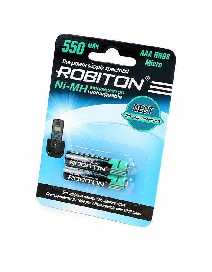 Аккмулятор AAA - Robiton DECT 550MHАккмулятор AAA-2 13903 BL2 (2 штуки)