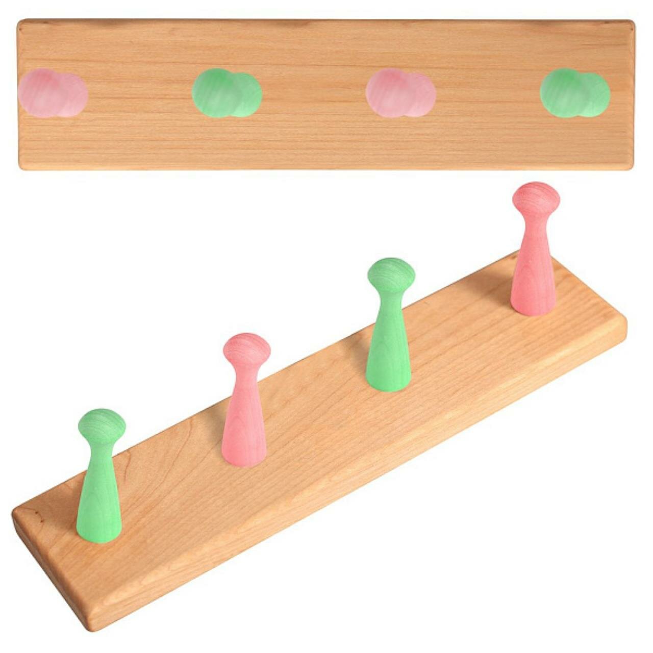 фото Планка настенная с 4 крючками. Размер 39,5х7х5 см.