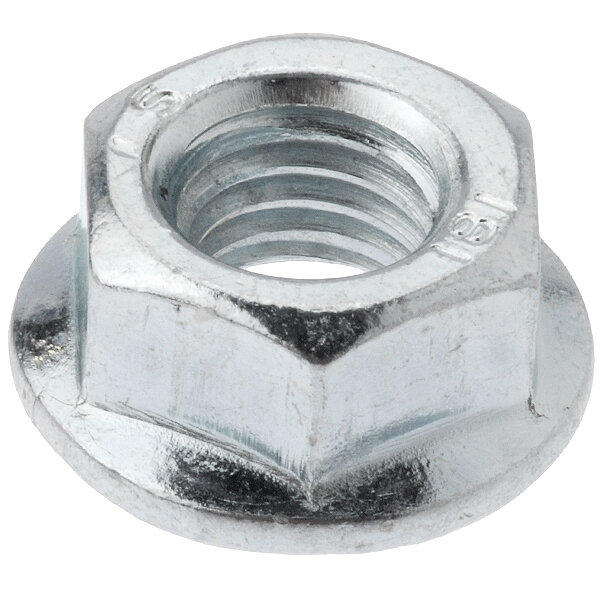 фото Гайка СМ100800 М8 с насечкой и буртиком (ДКС) (80 шт. в комплекте)