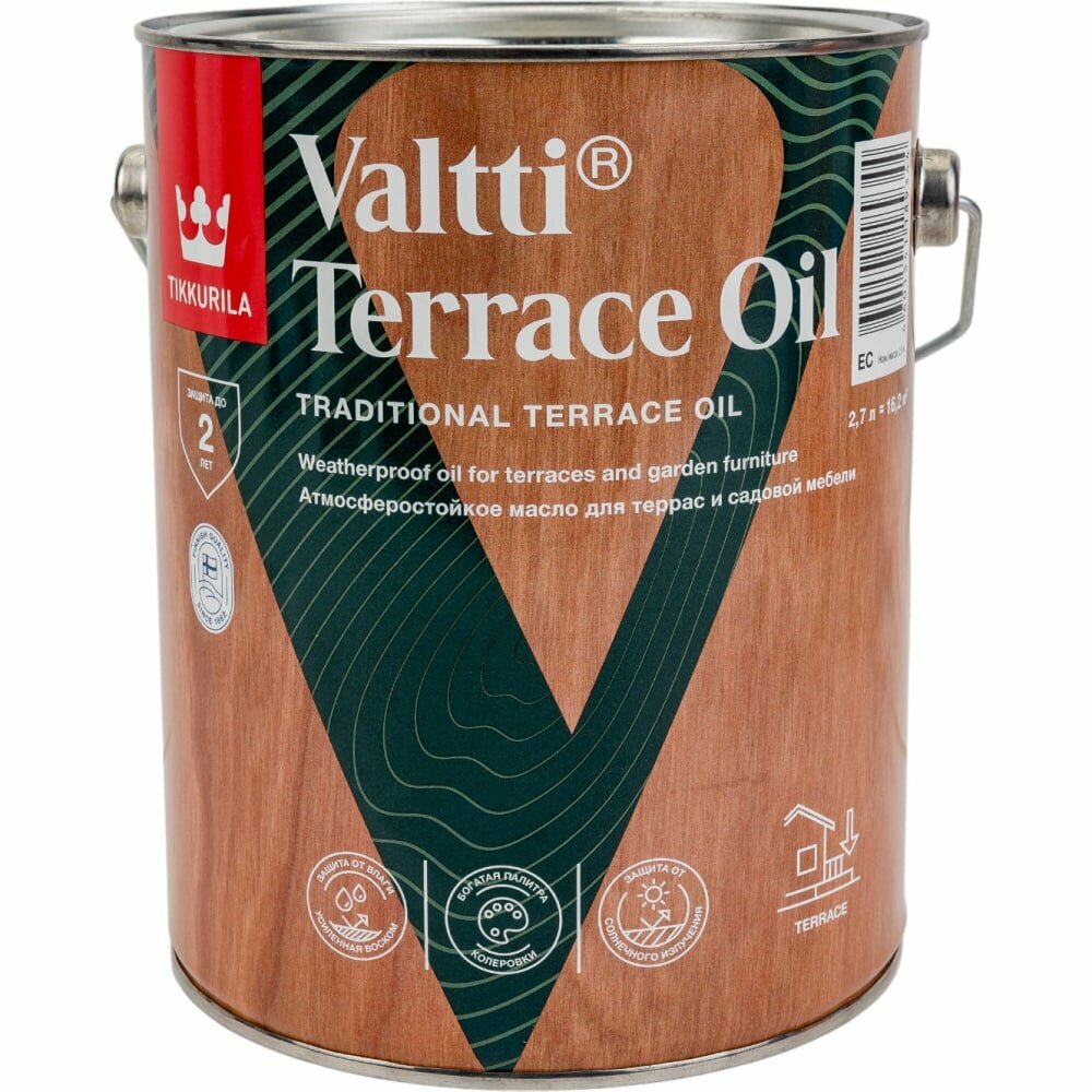 Масло для террас и садовой мебели Tikkurila VALTTI TERRACE OIL