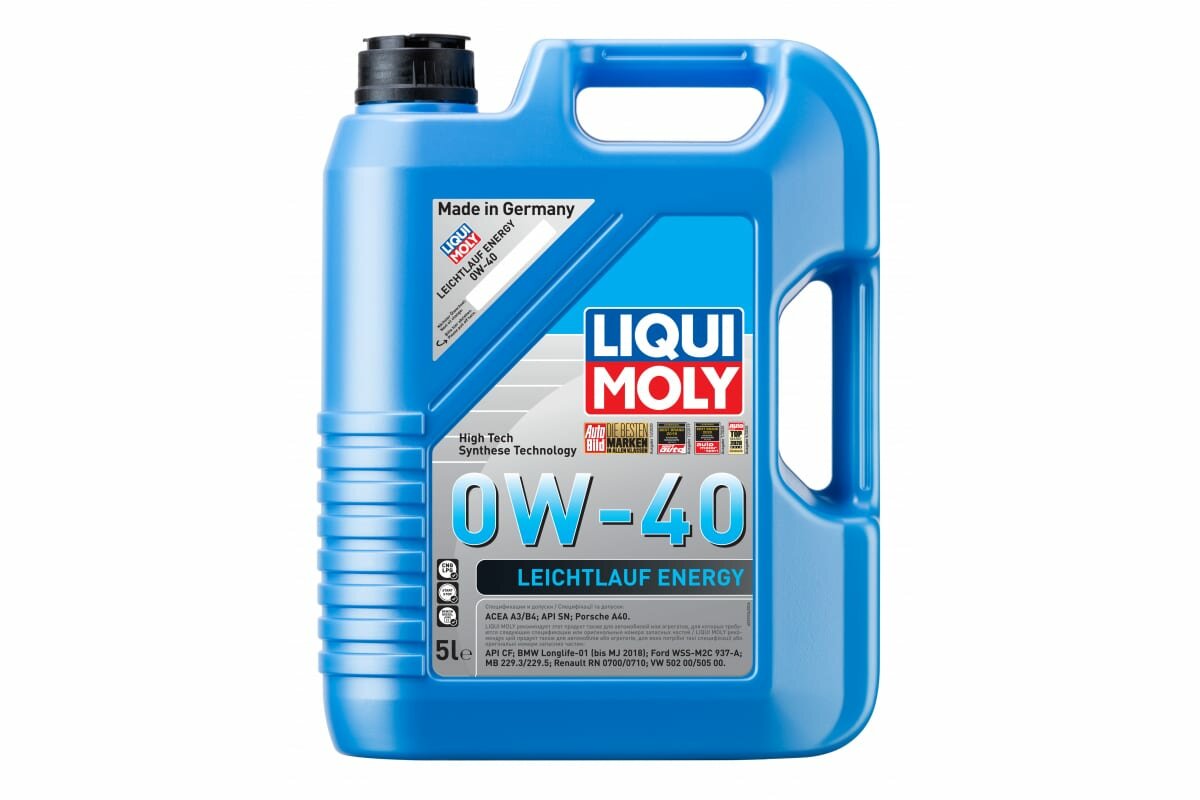 HC-синтетическое моторное масло LIQUI MOLY Leichtlauf Energy 0W-40, 5 л, 1 шт.