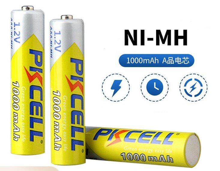 Аккумуляторные батарейки PKCELL AAA Ni-Mh 1.2В HR03 1000 mAh (4шт.)