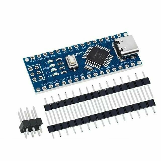 Контроллер Arduino NANO V3.0 (совместимый) Atmega328P CH340G не распаянная (Type-C)