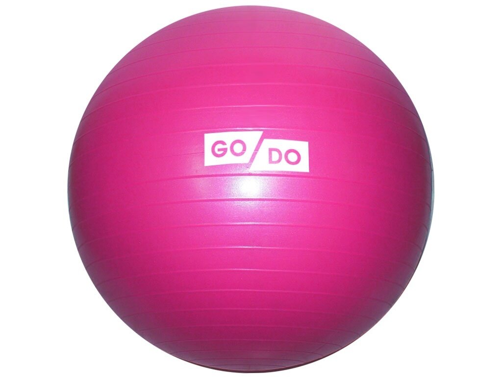 Мяч для фитнеса Anti-burst GYM BALL матовый. Диаметр 55 см: FB-55 650 г (Малиновый)