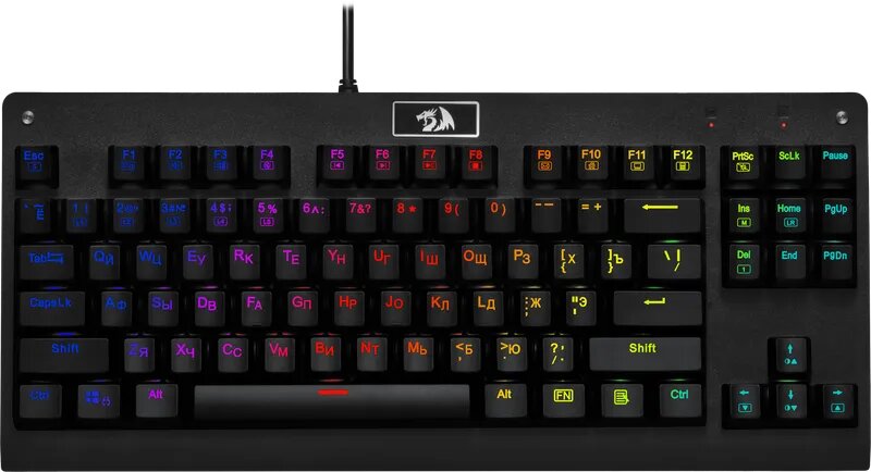 Клавиатура игровая механическая Redragon Dark Avenger 2 RU RGB подсветка / 12 доп. клавиш