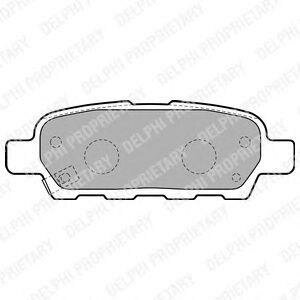 Колодки тормозные дисковые задние для Инфинити ех 2007-2013 год выпуска (Infiniti EX) DELPHI LP1807