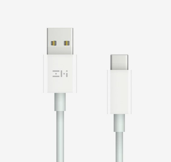 Кабель XIAOMI ZMI, USB A(m), USB Type-C (m), 1м, белый [al705 white] - фото №3