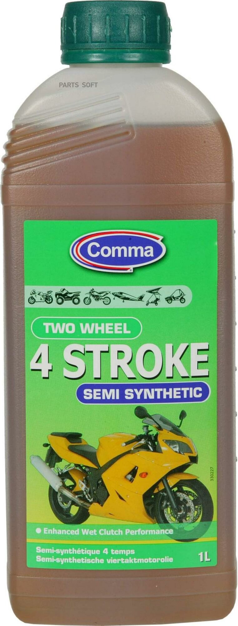 COMMA 10W40 4 Stroke Semy Syntetic (1L)_масло моторное! (полусинт.) 4-х такт.\ API SG, JASO MA2 COMMA / арт. FSTSS1L - (1 шт)