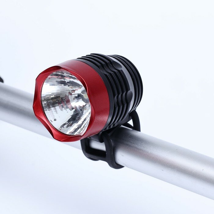 фото Фонарь велосипедный передний, водонепроницаемый, 1 режим, CR2032, красный