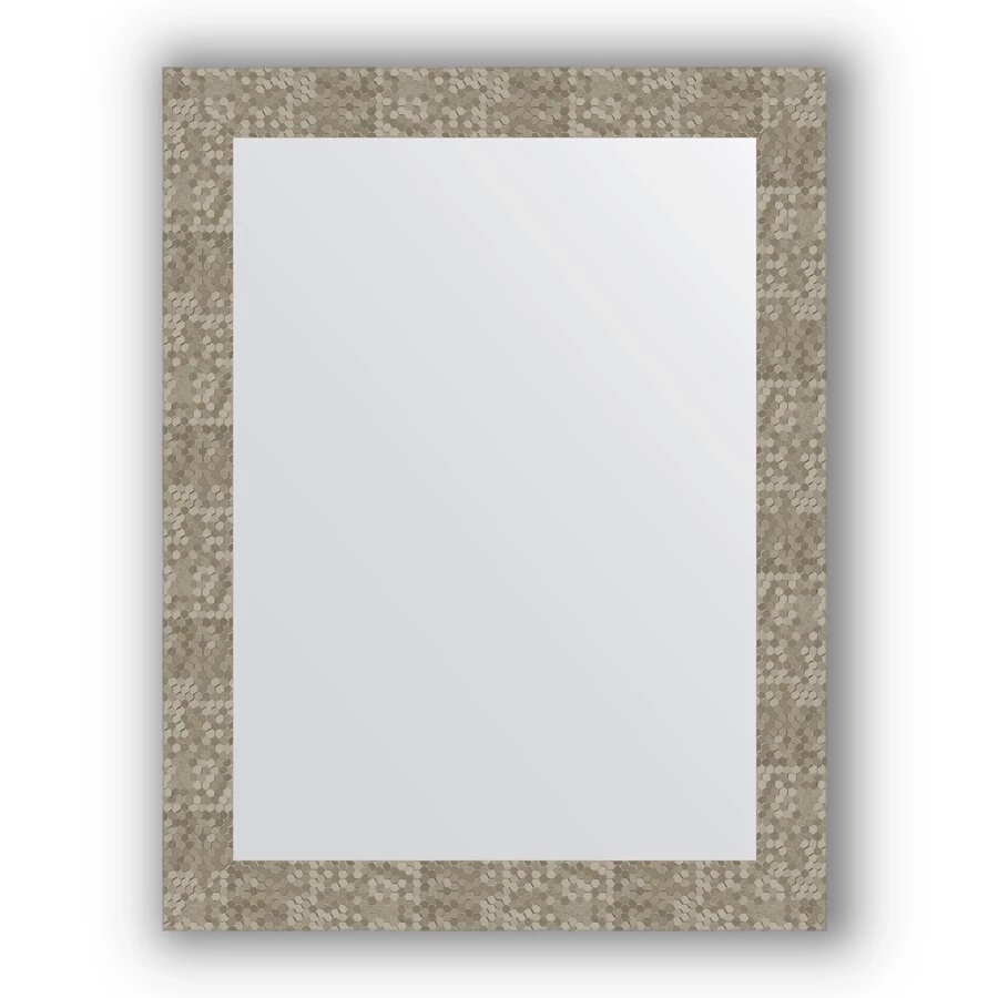 Зеркало Evoform в багетной раме соты титан 70 мм, 66x86 см - фото №1
