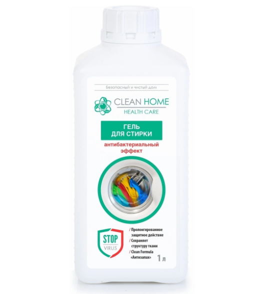 Гель для стирки CLEAN HOME антибактериальный эффект 1л 524