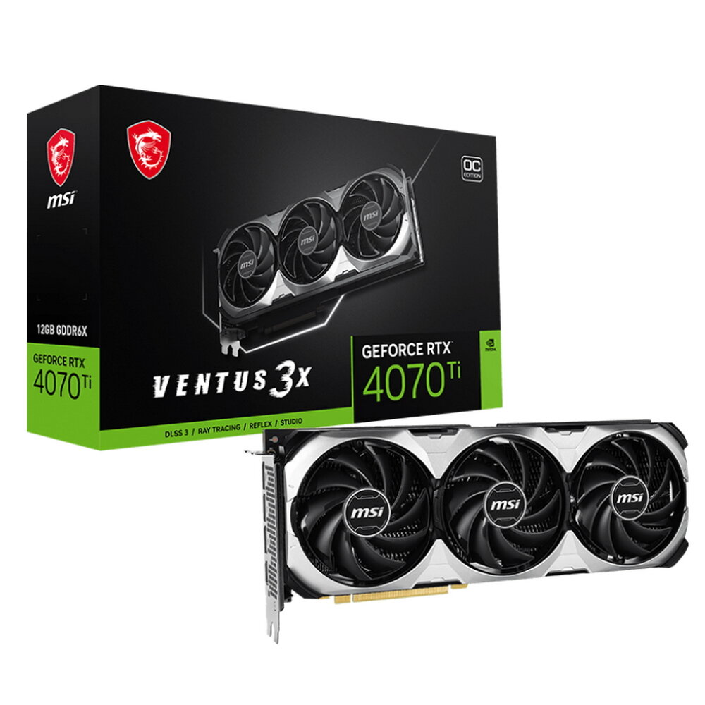 Видеокарта MSI RTX 4070 Ti VENTUS 3X E1 12G OC