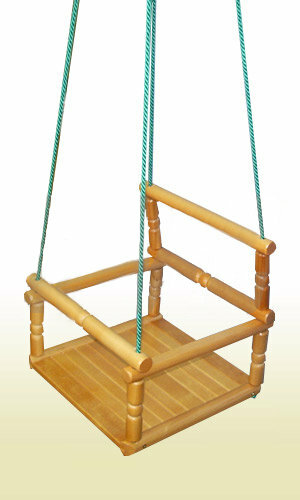 фото Качели деревянные детские