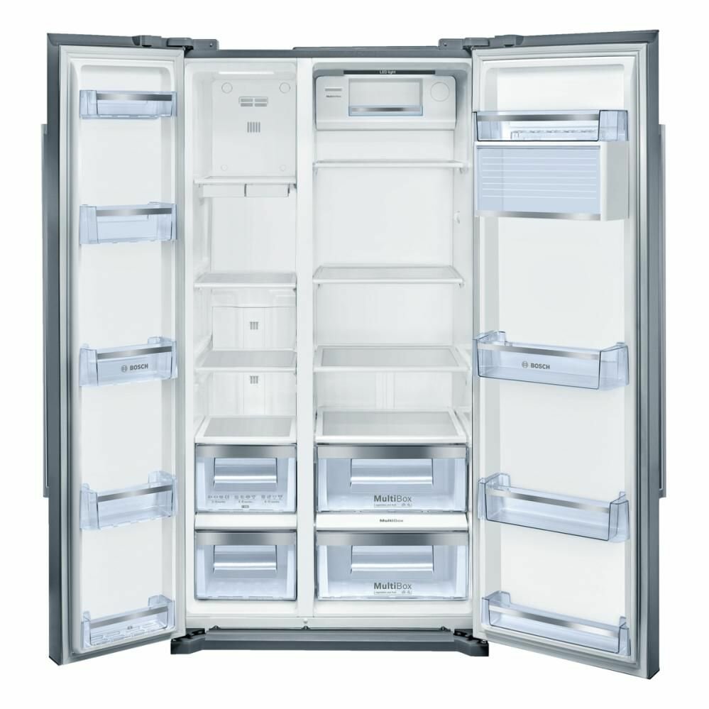 Холодильник side-by-side BOSCH kan92vi25r, серебристый - фотография № 2
