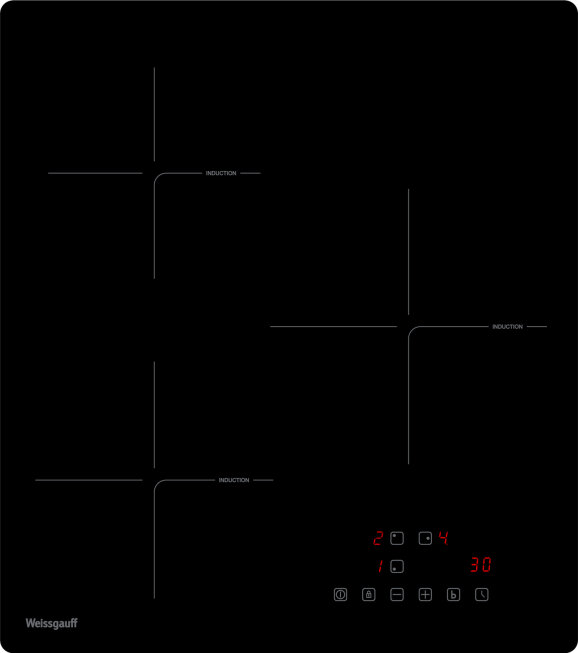 Индукционная варочная панель Weissgauff HI 430 BA Cross - фотография № 1