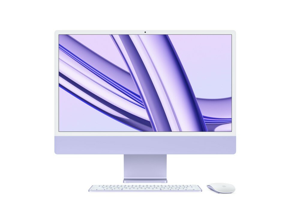 Моноблок Apple iMac 24" Retina 45K M3 (8C CPU 10C GPU 2023) 24 ГБ 1 ТБ SSD русская/английская раскладка серебристый