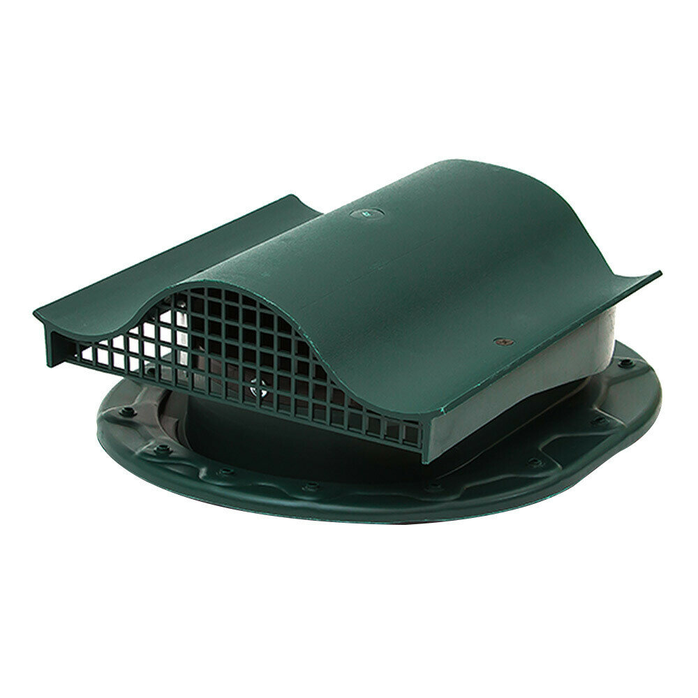 фото Аэратор Поливент КТВ-вентиль для готовой кровли из гибкой черепицы зеленый