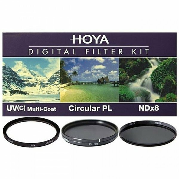 Набор светофильтров Hoya UV (C) HMC MULTI, PL-CIR, NDX8 62.0MM - фото №1