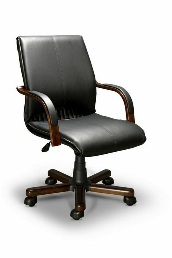 Компьютерное офисное кресло Мирэй Групп BARBARA B, Кожа натуральная, Черное - фотография № 1